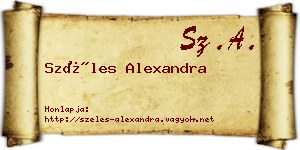 Széles Alexandra névjegykártya